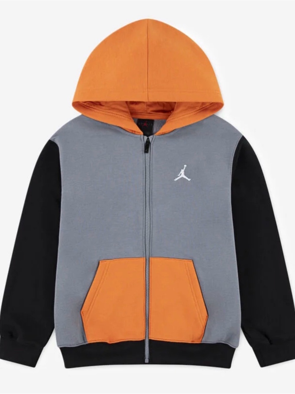 Jordan Big Kids' Colorblock Full Zip Fleece Hoodie Sweatshirt Jacket